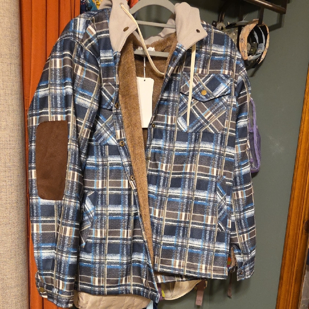 Blue Plaid Jacket with Lining NWT